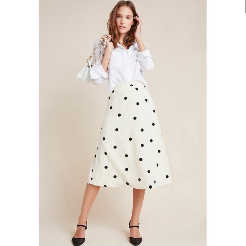 Anthropologie Eri + Ani Andrea Textured Midi Skirt